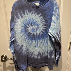 VTG y2k STYLE stay salty Well Worn Tie Dye Long Sleeve T Shirt Ocean CITY XL